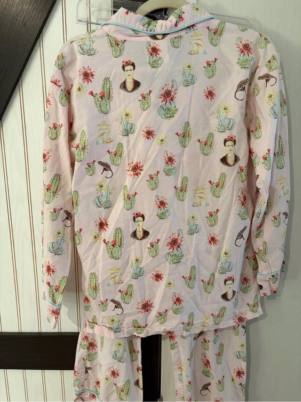 Bed Head Pajama Set Womens XS Long Sleeve Monkey Succulent Cotton